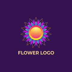 flower gradient logo type design.wordmark logo