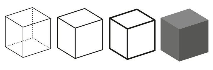 Cube set. Isolated on white background. Vector illustration.