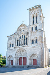 Fototapeta na wymiar View at the Basilica of Vezelay - France