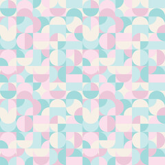 A simple geometric art poster with a simple shape and figure in pastel colors. Abstract scandinavian style.
