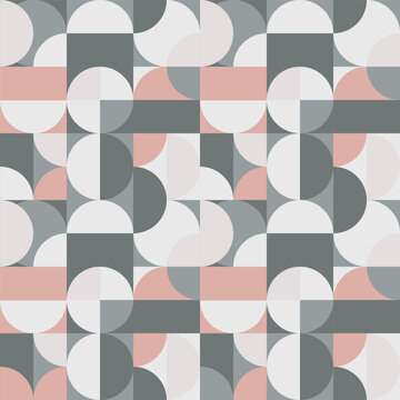 A simple geometric art poster with a simple shape and figure in pastel colors. Abstract scandinavian style.