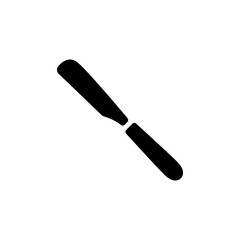 Barber's razor icon.Flat silhouette version.