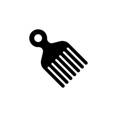 Comb icon.Flat silhouette version.