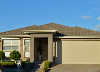 A house in the suburbs on a sunny afternoon