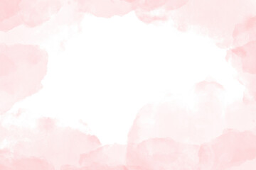 watercolor pink background. watercolor background with clouds