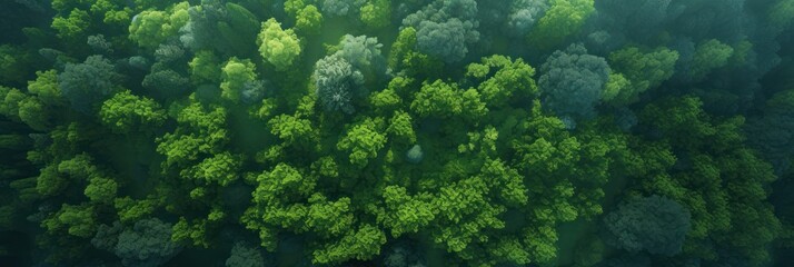 Fototapeta premium Sun shining through the trees banner and wallpaper background. Generative AI