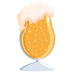 vector glass of beer on a white background
