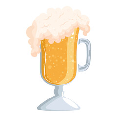 vector glass of beer on a white background