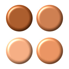 Color shades Palette for foundation. Make up cosmetic for banner, poster. Liquid foundation background with cream tube.