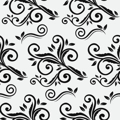 Seamless floral pattern on white background. Design vector illustration