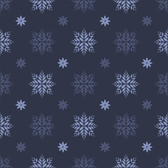 Decorative blue leaves seamless pattern. Retro texture background
