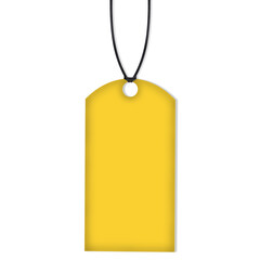 Hanging Yellow Price Tag