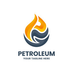 Letter P and S petroleum logo design vector.