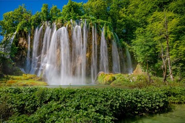 waterfall in plitvice national park