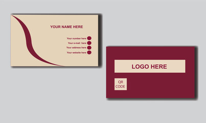 trendy business card template. best for prints.