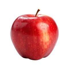 A red apple on transparent background Remove png created with Generative AI, Clipping Path