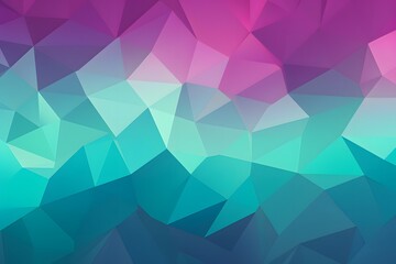 Abstract Mosaic Background. polygonal pink aqua blue purple background. generative ai
