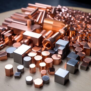 copper and aluminium alloy parts and workpieces