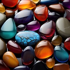 Illustration of  stone pebble background, AI Generated