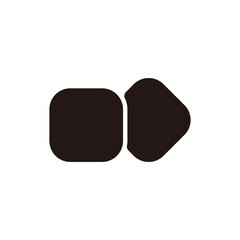 Makeup sponge icon.Flat silhouette version.