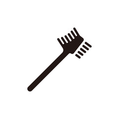 Eyelash brush icon.Flat silhouette version.