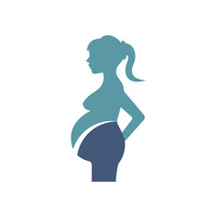 Obraz na płótnie Canvas Pregnant vector logo
