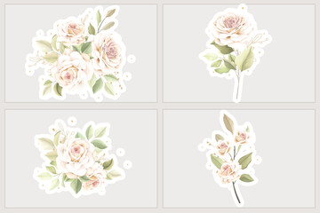 soft roses  Stickers Collection illustration
