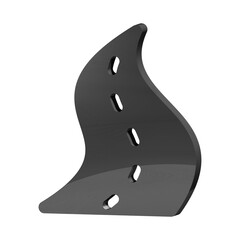 This is a beautifully designed 3D asphalt icon with a beautiful metallic texture.