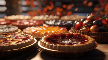 The aroma of freshly baked pies fills the air, signaling the start of a heartwarming Thanksgiving celebration