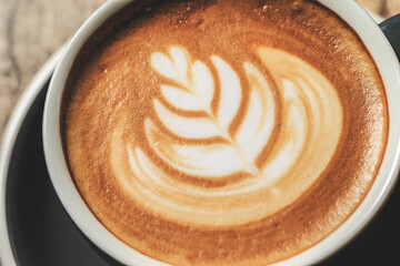 Cappuccino or latte coffee