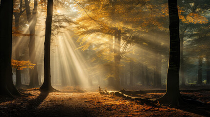 Forest under sweet sunlight