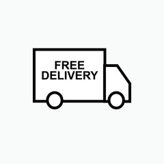 Free Delivery Icon. Gratis Deliver Symbol.
