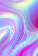Obraz premium Abstract background with holographic bright blurred waves. Generated AI.
