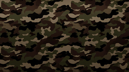Fototapeta premium Hand-painted military camouflage pattern background material 