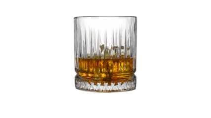 ice cube whiskey glass isolated on white background whiskey on the rocks PNG elements