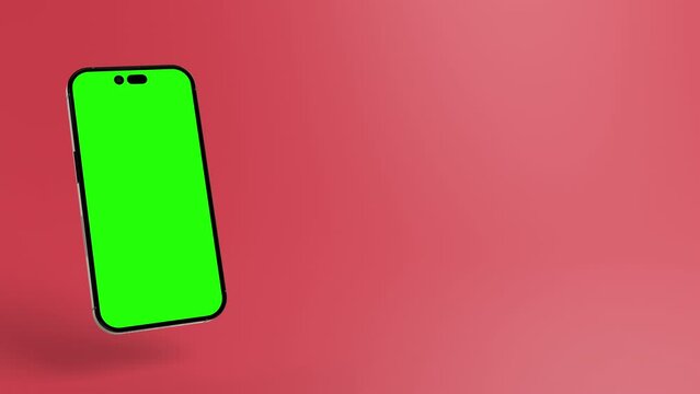 animated smartphone with green screen for app commercials, mockup show cases, mobile Website Presentations etc.	