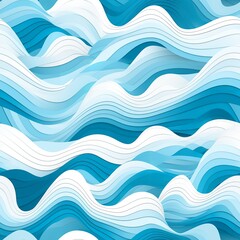 Fototapeta premium seamless pattern abstract blue waves