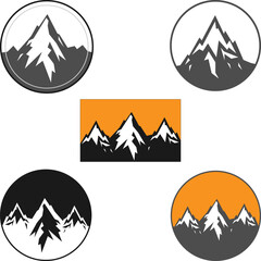 the montain logo vector design