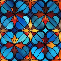 Fototapeta na wymiar Seamless pattern, colorful, beautiful shapes