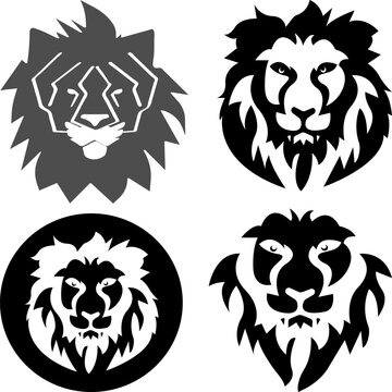 the lion vector logo design