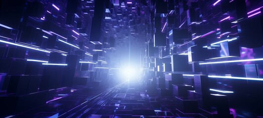 Futuristic Uveo Stock Video Footage with High-Tech Elements and Abstract Background, Generative AI