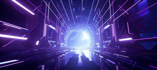 Futuristic Uveo Stock Video Footage with High-Tech Elements and Abstract Background, Generative AI