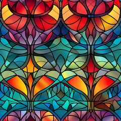 Seamless pattern, colorful, beautiful shapes