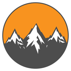 the montain logo vector design