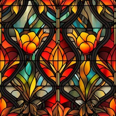 Seamless pattern, colorful, beautiful shapes
