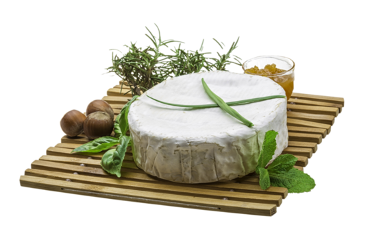 camembert witn herbs, nuts and honey