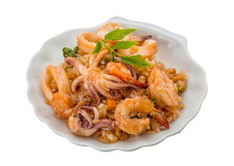 Rice with seafood