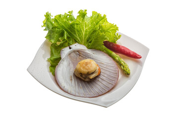 Grilled scallops
