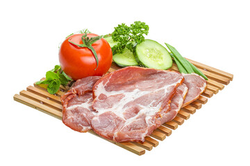 Bacon with vegetables