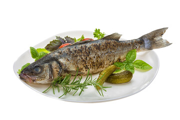 Roasted seabass